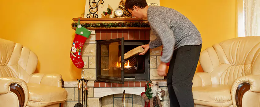 Rusted Metal Fireplace Restoration in Walnut Park, California